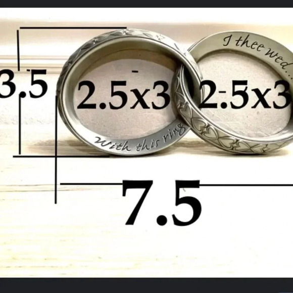 SILVER TONE DOUBLE INTERTWINED WEDDING RING PICTURE FRAME 7.5x3” cones gift wrap - Picture 3 of 14